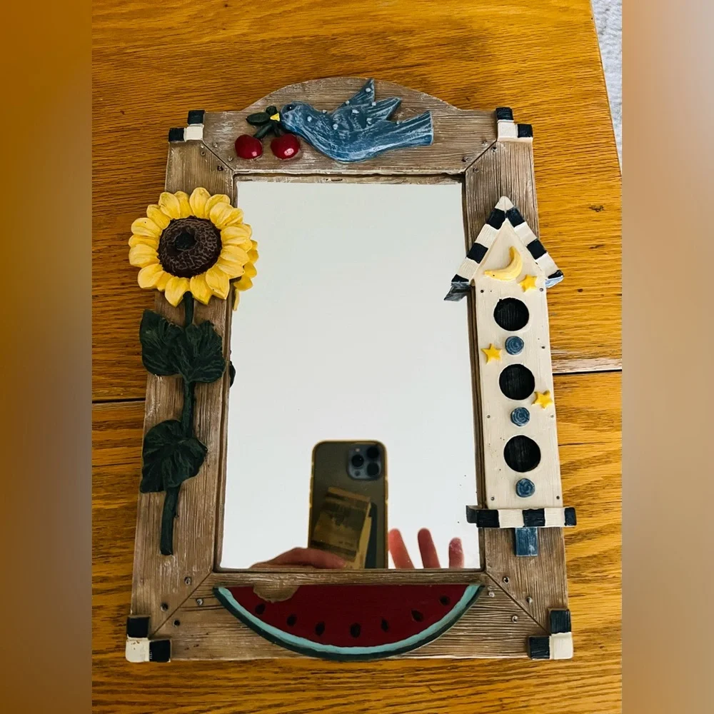 Figi graphics mirror, sunflower, watermelon, blue bird, bird house! So cute!